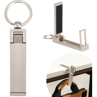 Purse Hook for Table, Instant Bag Purse Hook Hanger Holder for Table Desk Folding Handbag Table Hook Hanger for Women Mobile Phone Stand Holder(Platinum)