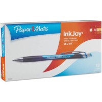 PAPER MATE PEN INKJOY 550RT RET BLUE 12X