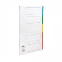 DURABLE COLORED INDEX TABS (1 - 5)