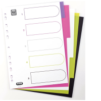 ELBA MyColour Plastic 5-Tab Dividers A4