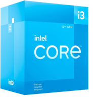 Intel® Core™ 12th Gen i3-12100F desktop processor, featuring PCIe Gen 5.0 & 4.0 support, DDR5 and DDR4 support. Discrete graphics required.