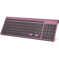 Bluetooth Keyboard,JOYACCESS Multi-Device (2.4G+BT3.0+BT5.0) Wireless Bluetooth Keyboard Compatible with iMac/Mac,MacBook,Laptop,Android,Windows-Wine Red