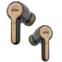 House of Marley Rebel True Wireless Earbuds with Microphone, Bluetooth Connectivity, 8 Hour Battery Life with in-Case Charging, and Sustainable Materials, Signature Black