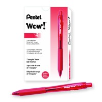PEN BALLPOINT MED RED 12X