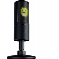 Razer Seiren Emote Streaming Microphone: 8-bit Emoticon LED Display - Stream Reactive Emoticons - Hypercardioid Condenser Mic - Built-in Shock Mount - Height & Angle Adjustable Stand - Classic Black