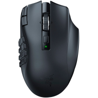 Razer - Naga V2 HyperSpeed MMO Wireless Optical Gaming Mouse with 19 Programmable Buttons - Black