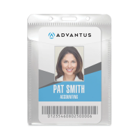 PVC-Free Badge Holders Vertical - Clear 3.5" x 5.13" Holder (3.13" x 4.13" Insert) 1x