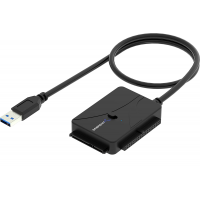 Sabrent USB 3.0 to SSD/SATA/IDE 2.5/3.5/5.25-INCH Hard Drive Converter with UL Power Supply & LED Activity Lights [10TB Support] (USB-DS12)