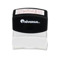 UNIVERSAL STAMP PAID RED