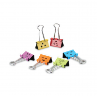Universal 31031 Emoji Themed Binder Clips, Assorted, Medium, 1-Inch Wide, 42-Pieces