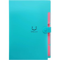 SKYDUE Letter & A4 Expanding File Folder Pockets Accordion Document Organizer - Sky Blue