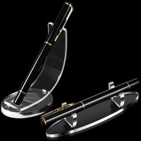 Spakon 2 Pieces Acrylic Pen/Pencil Holder & Display Holder - Transparent