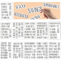 Vinyl Decals 100 Cash Envelope Sticker Labels - Clear Labels for Budget Envelopes 