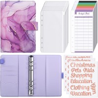 SKYDUE Budget Binder with Cash Envelopes & Expense Budget Sheets - Purple