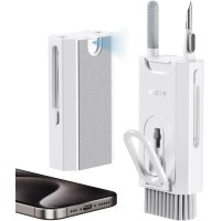 AiJeff Cleaning Kit, Screen Cleaner with Spray and Microfiber Cloth (Keyboards, Laptops, Earphones, Smartphones, Tablets) - White