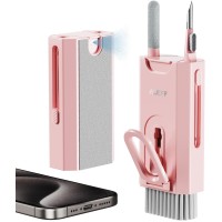 AiJeff Cleaning Kit, Screen Cleaner with Spray and Microfiber Cloth (Keyboards, Laptops, Earphones, Smartphones, Tablets) - Pink