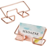 Modern Business Card Holder/Organizer - Rose Gold