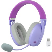 Redragon H848 Bluetooth Wireless Lightweight Gaming Headset - 7.1 Surround Sound - Detachable Microphone - Purple 