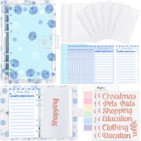 SKYDUE Budget Binder With Cash Envelopes & Expense Budget Sheets - Clear Blue