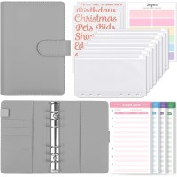 SKYDUE Budget Binder With Cash Envelopes & Expense Budget Sheets - Grey