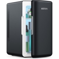 AstroAl Mini Fridge - Portable Thermoelectric Cooler And Warmer (6 Liter/8 Soda Cans) - Dark Grey