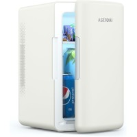 AstroAl Mini Fridge - Portable Thermoelectric Cooler And Warmer (6 Liter/8 Soda Cans) - Beige
