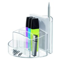 Han Rondo 1140 x 140 x 109mm Desktop Organiser with 9 Compartments - Transparent