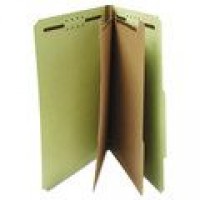 UNIVERSAL PRESSBOARD FOLDER 6 SECTION LETTER GREEN