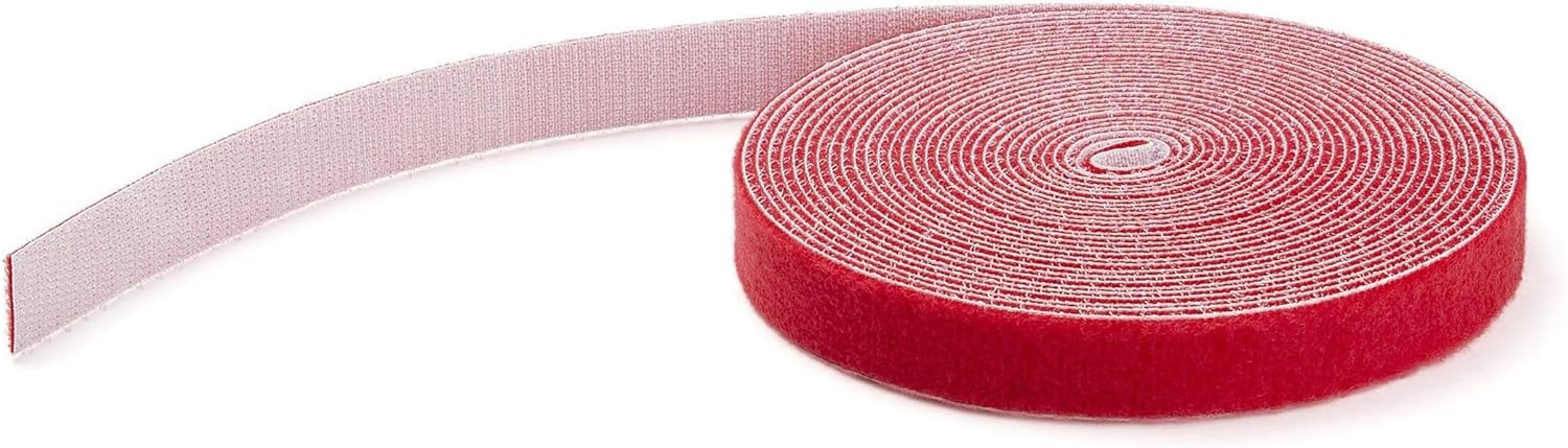 StarTech Hook and Loop Tape 100 ft Roll -Red
