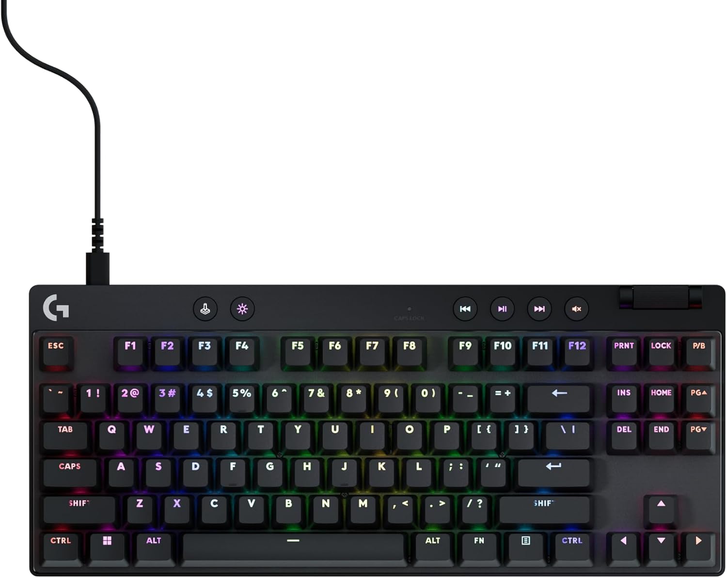 Logitech G PRO X TKL Rapid Tenkeyless Wired Gaming Keyboard with Magnetic Analog Switches, RGB - Black