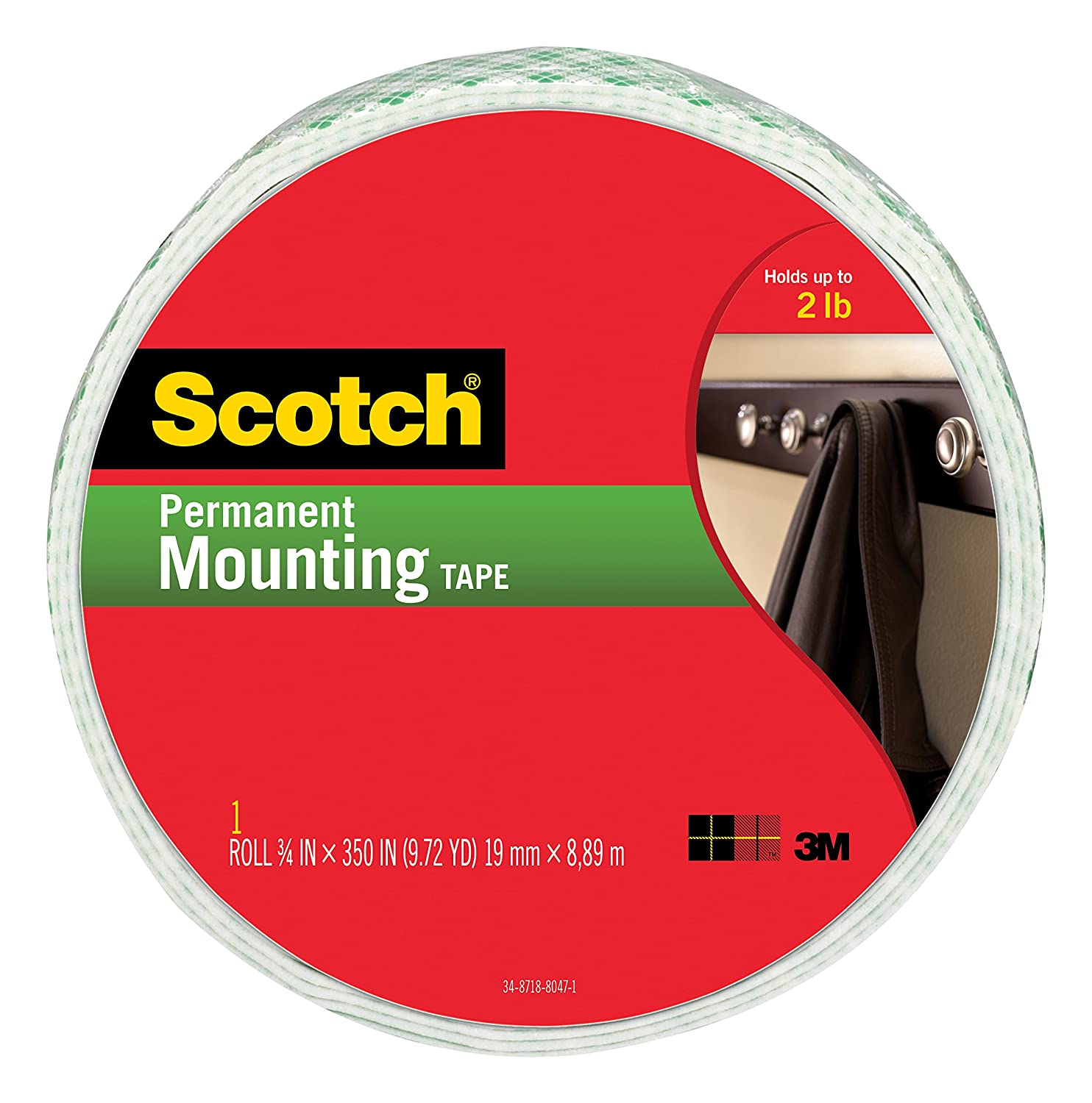 Scotch Foam Mounting Double-Sided Tape 3/4" x 350"