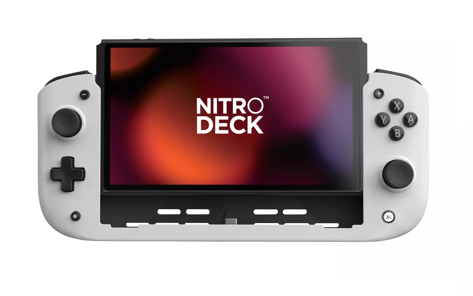 Nitro Deck Professional Handheld Deck w/ Zero Stick Drift for Nintendo Switch – White