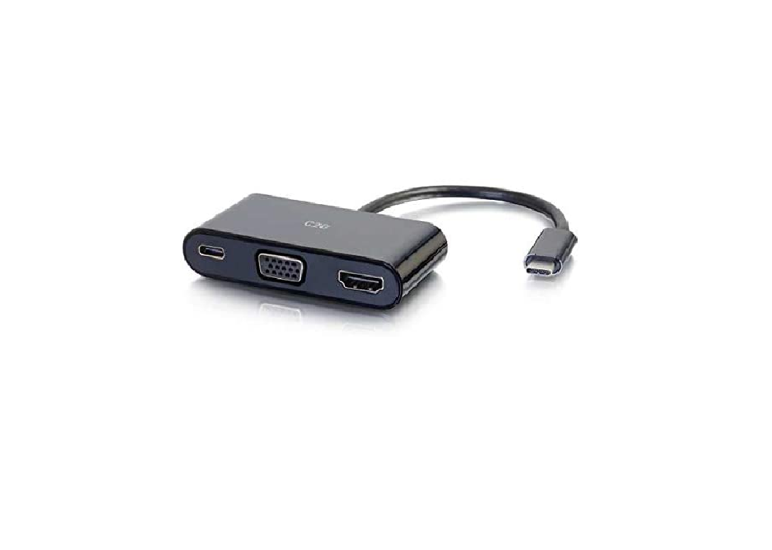 C2G USB-C TO VGA HDMI BLK
