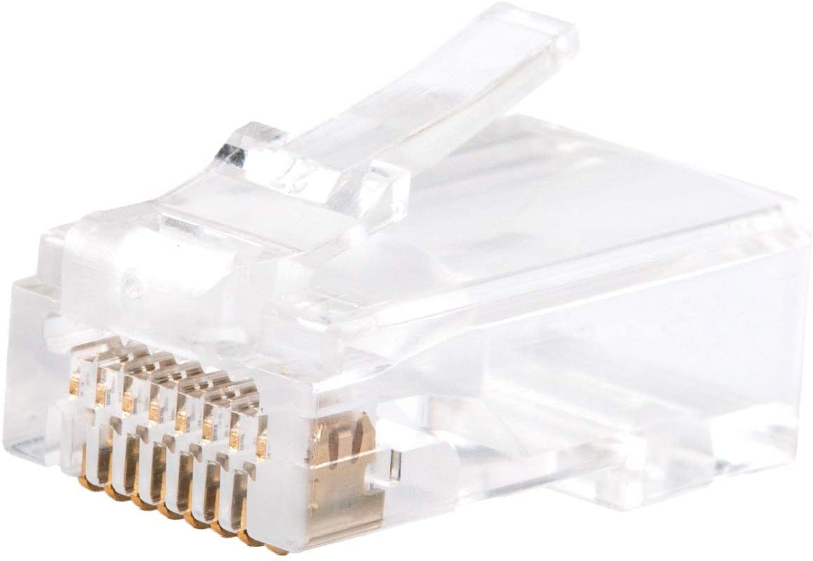 Cable Matters 100 Pack Pass Through RJ45 Modular Plugs for Solid or Stranded UTP Cable