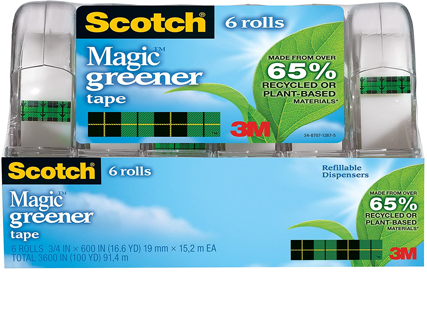 MMM6123 - Magic Greener Tape in Refillable Dispenser - 6 Pack