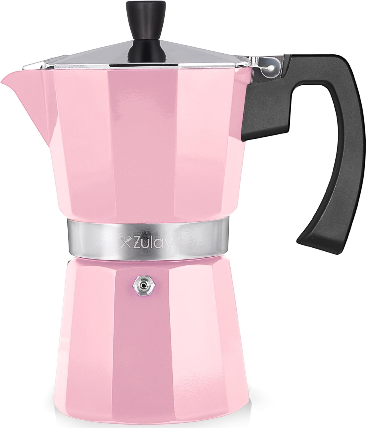 Zulay Premium Moka Pot Espresso Leak Proof Stovetop Espresso - Makes 6 Espresso Cups – Pink