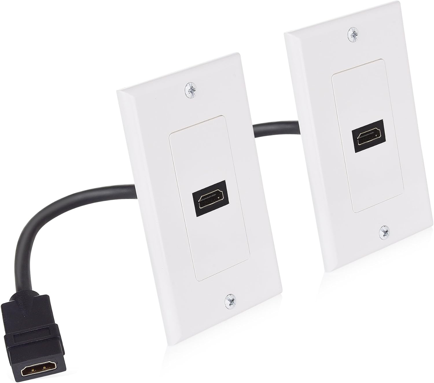 Cable Matters 2-Pack 1-Port HDMI Wall Plate - White